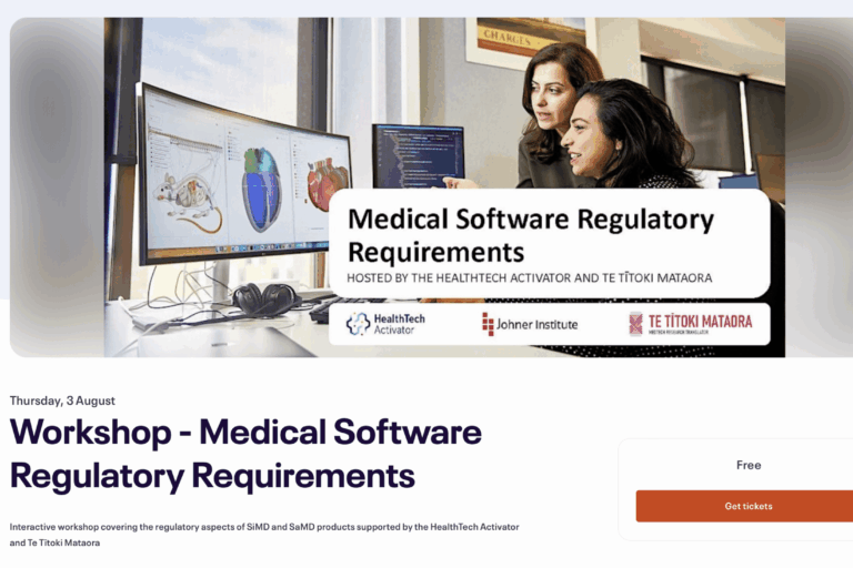 Thursday, 3 August Workshop - Medical Software Regulatory Requirements