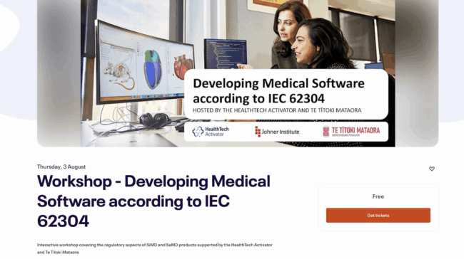 Thursday, 3 August Workshop - Developing Medical Software according to IEC 62304