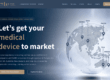 Elevate MedTech website homepage showing a globe with the FDA, EMA, MHRA, PMDA, TGA and Medsafe regulatory authorities marked.